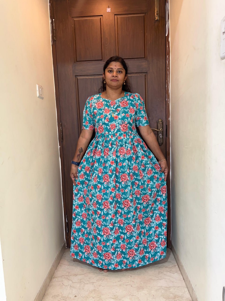 MFS 315 Peacock Maxi Frock YY1