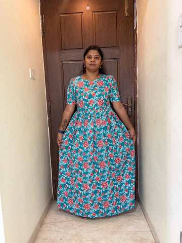 MFS 315 Peacock Maxi Frock YY1