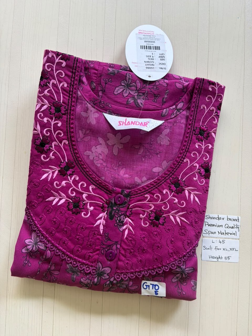BS202 Shandar Spun nighty