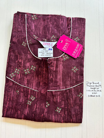 AASHP 144 Height Peacock Pleats Zip Nighty DD BP HP EPS