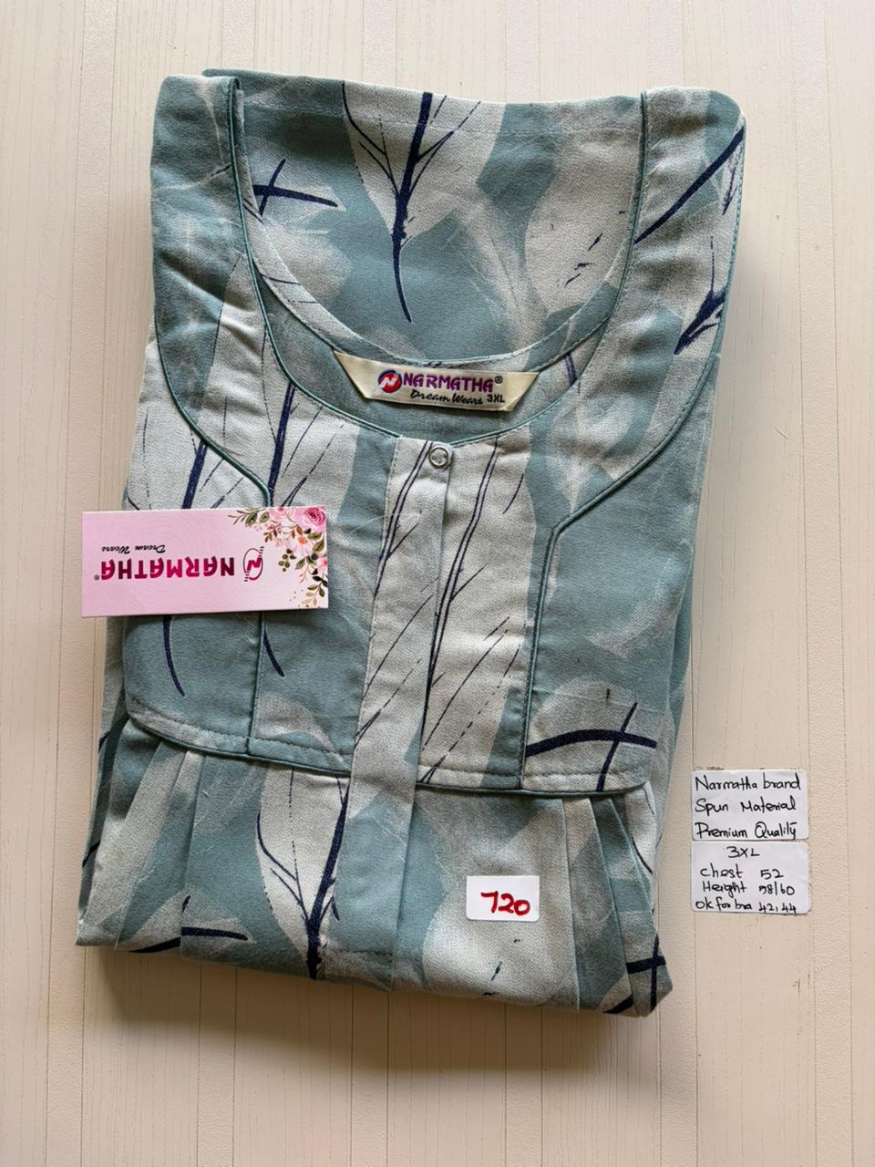 DNS 005 Height Narmatha Pleats Zip Nighty
