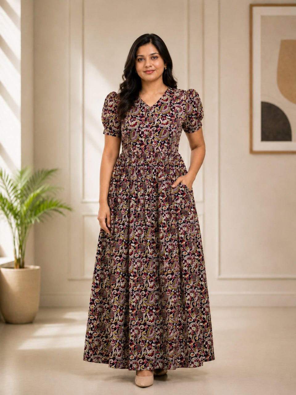 MFS 434 Height Peacock maxi frock YY1 YY2