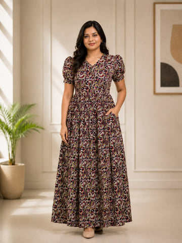 MFS 434 Height Peacock maxi frock YY1 YY2
