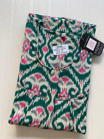 AASBP 123 Peacock Pleats Zip Nighty BP BPS APS BPS CPS DPS