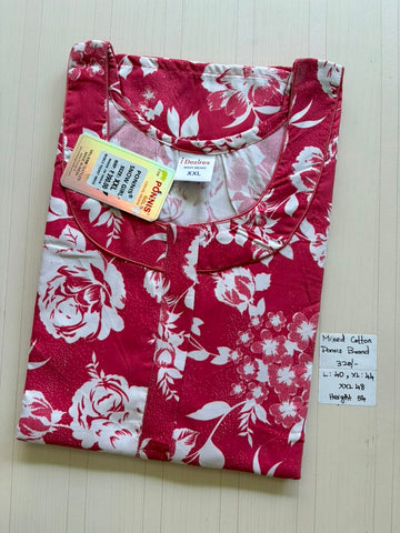 MCS 001 Ponni's Mixed Cotton Zip Nighty