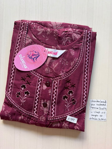 BSS 089 Shandar Spun nighty
