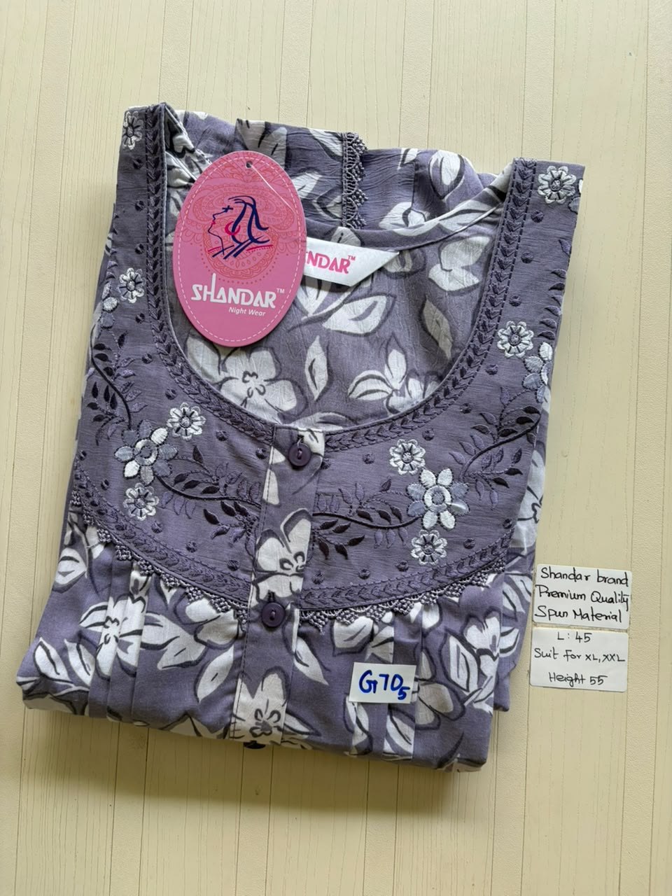 BS204 Shandar Spun nighty