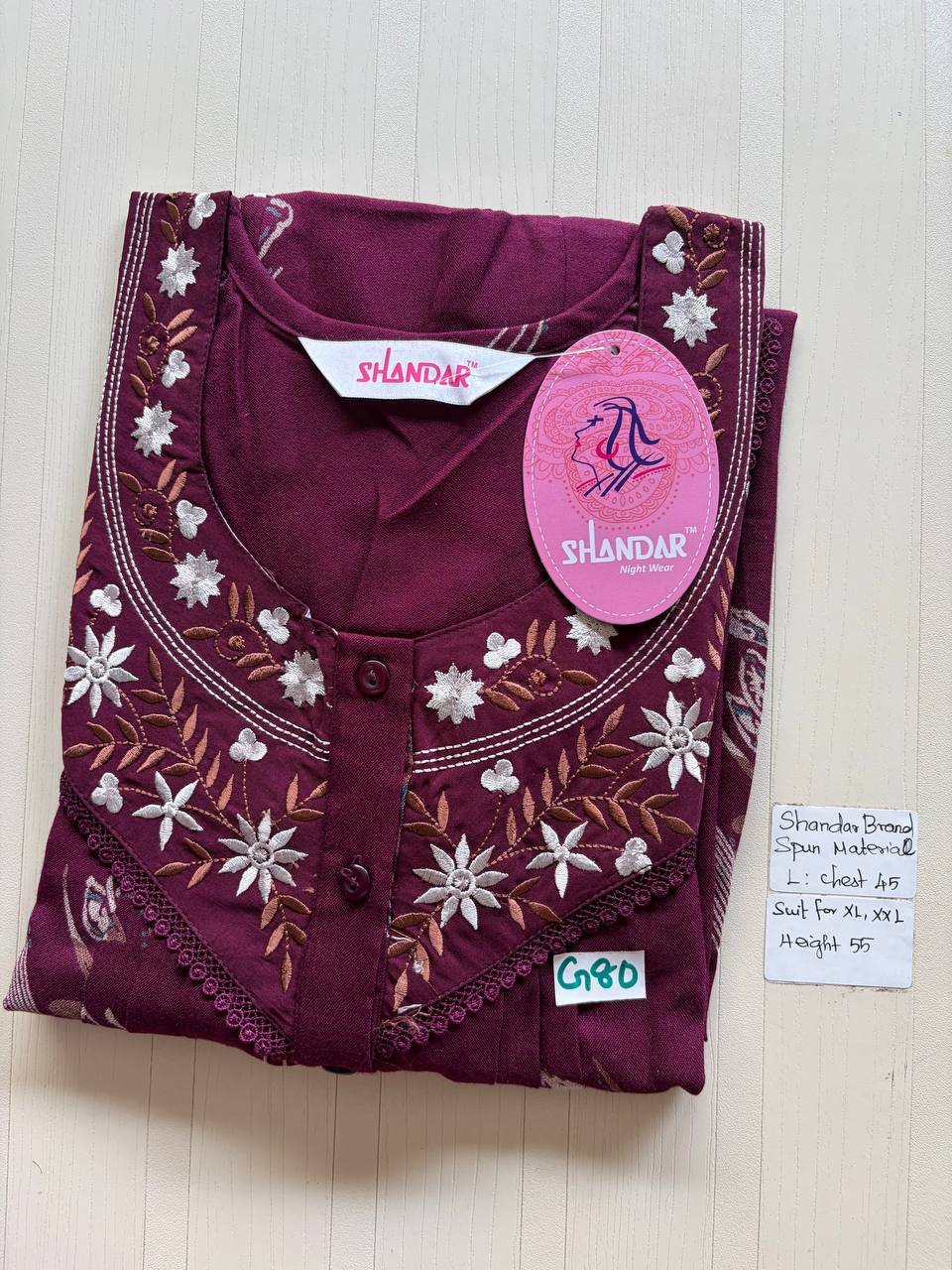 bss 326 Shandar Spun nighty