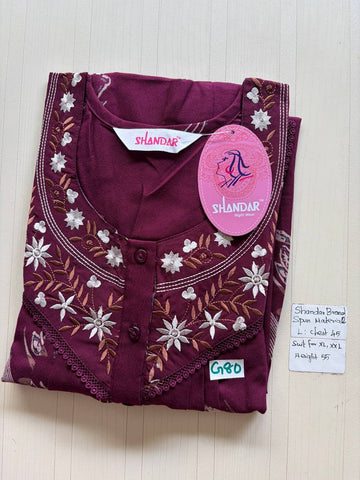 bss 326 Shandar Spun nighty