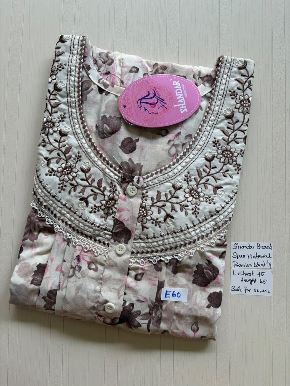 BS528 Shandar Spun nighty