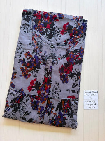 AASHP037 Peacock Pleats Zip Nighty HP BP