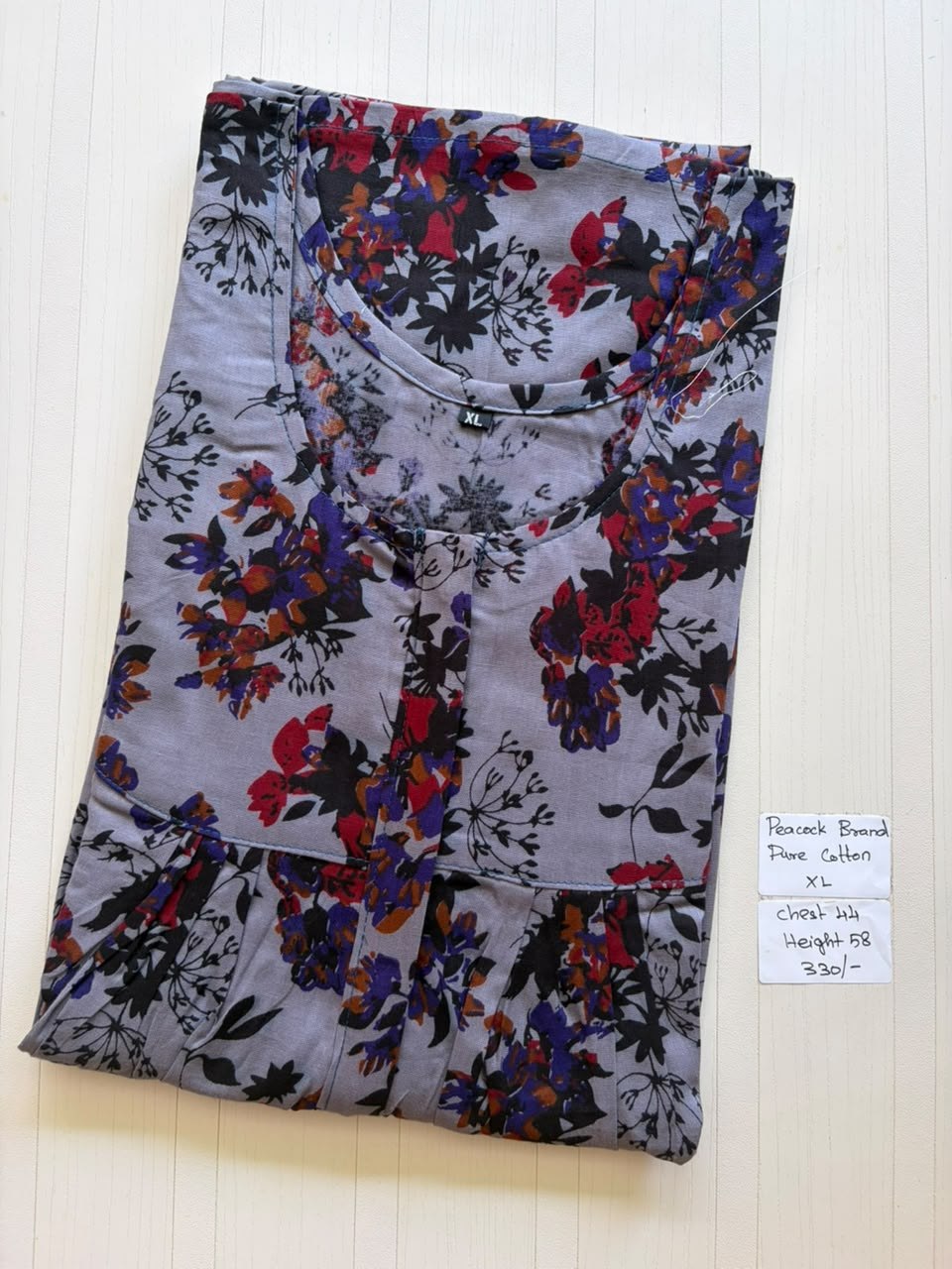 AASHP037 Peacock Pleats Zip Nighty HP BP