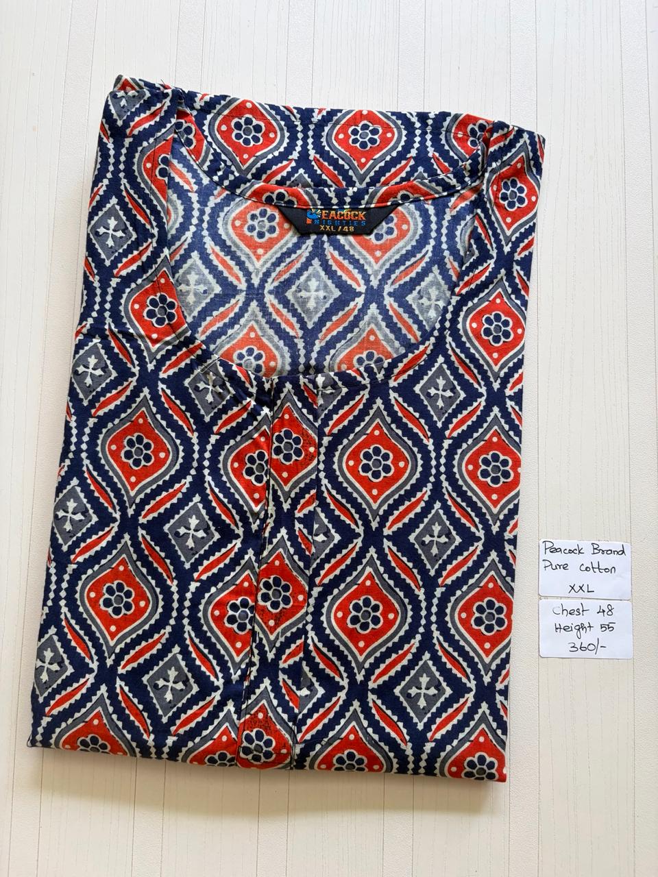 AASZ041 Peacock zip Nighty