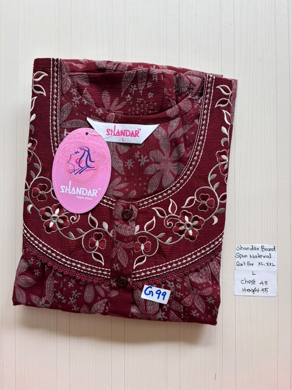 BSS 553 Shandar Spun nighty