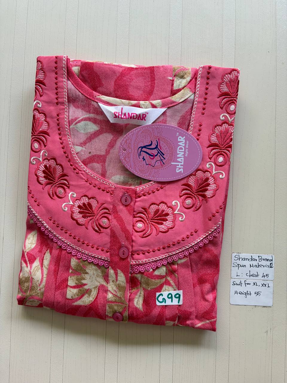 bss 421 Shandar Spun nighty