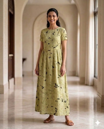 MFS 235 Peacock maxi frock YY1