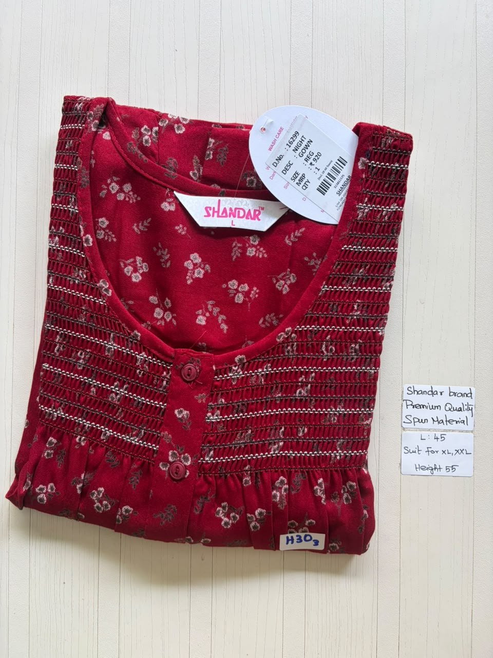 BS411 Shandar Spun nighty
