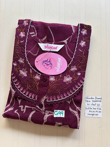 ASS 826 Shandar Spun nighty