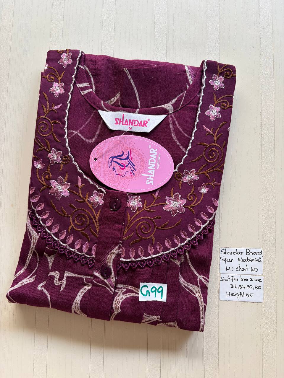 ASS 826 Shandar Spun nighty