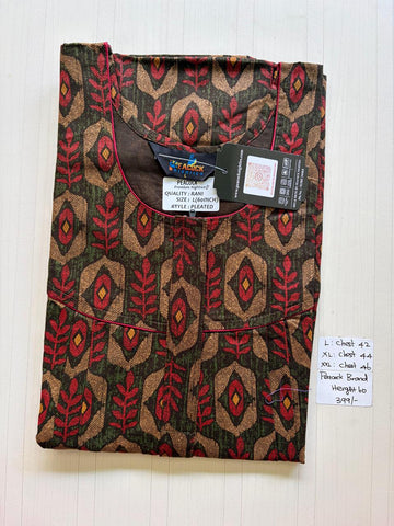 AASHP 158 Height Peacock Pleats Zip Nighty DD BP HP EPS