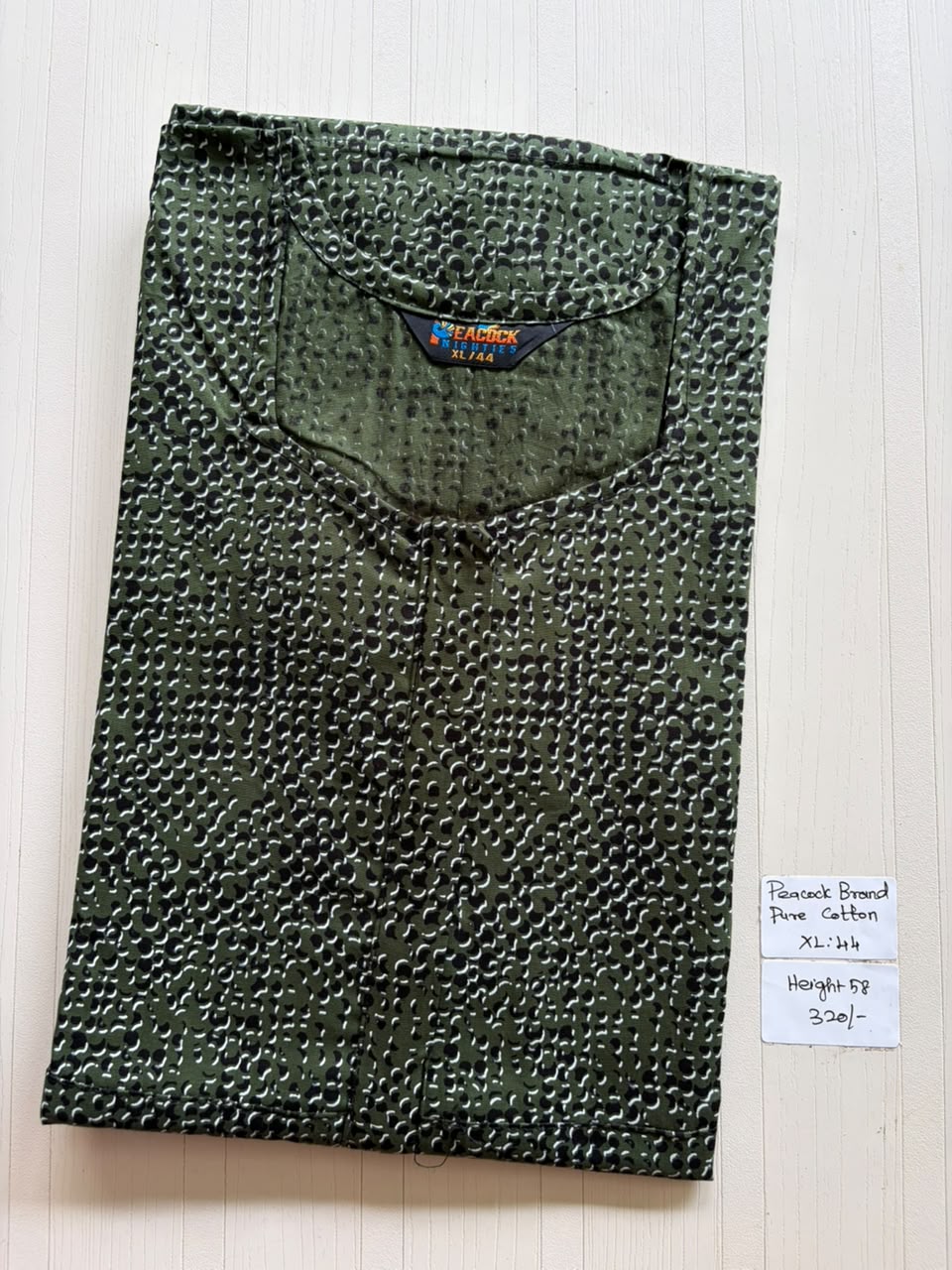 AASZ 284 Height Peacock Zip Nighty BP CPS