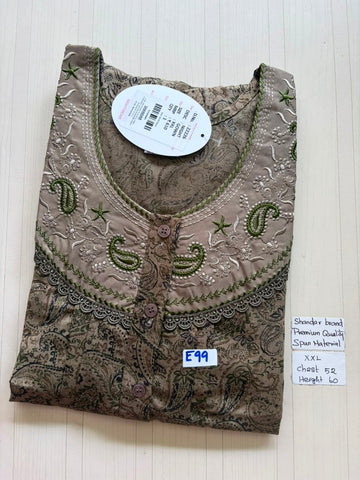 DSS123 Height Shandar Spun Nighty