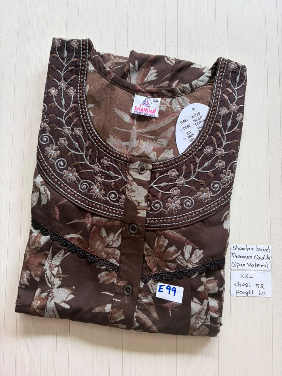 DSS118 Height Shandar Spun Nighty