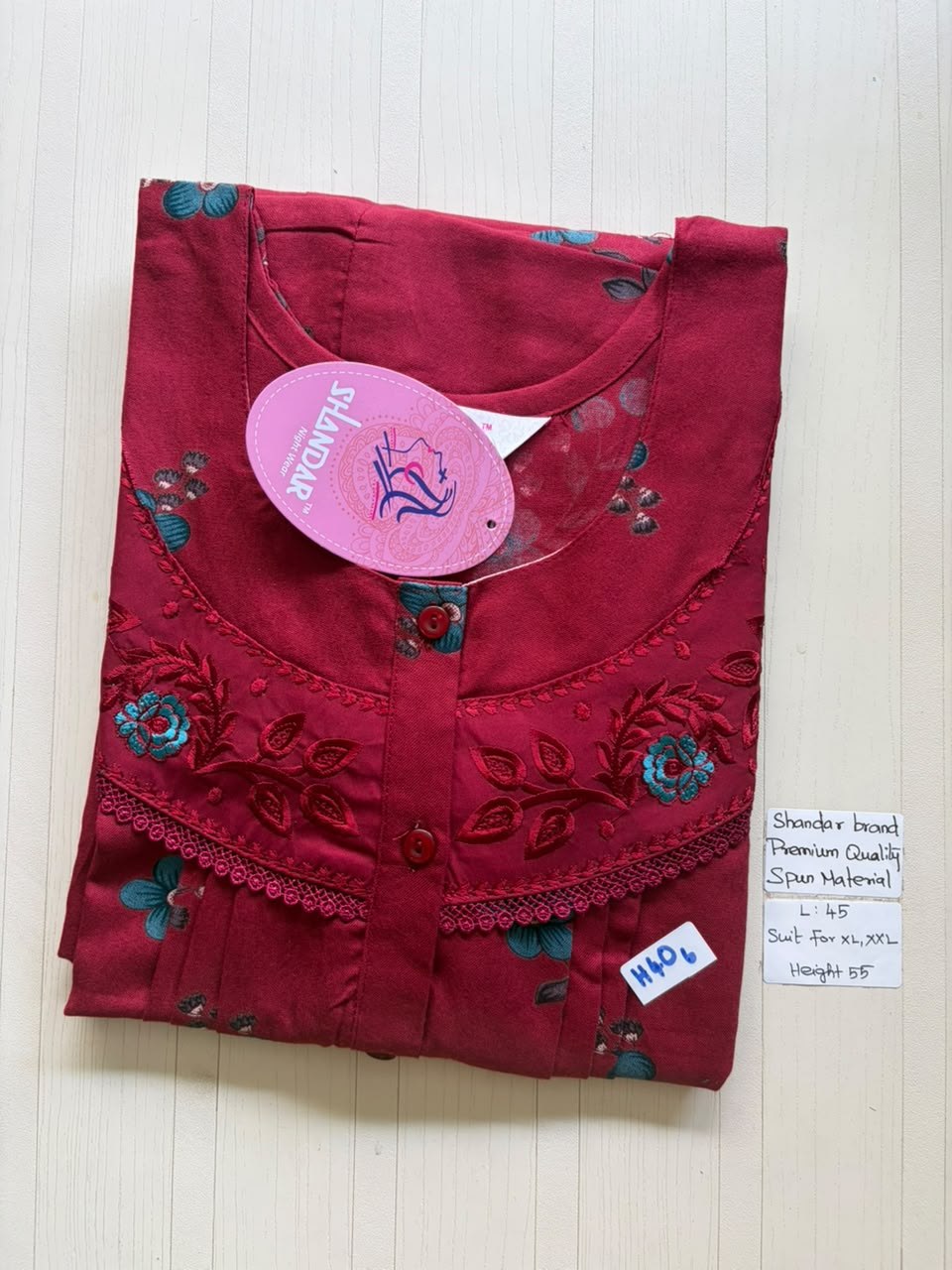 BS369 Shandar Spun nighty