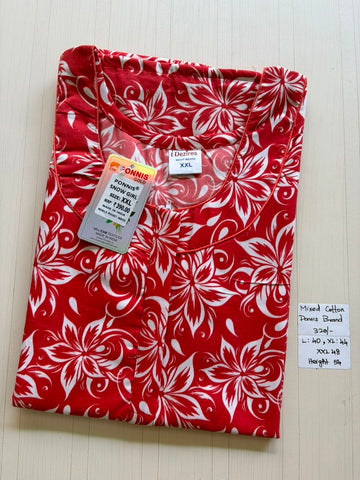 MCS 029 Ponni's Mixed Cotton Zip Nighty