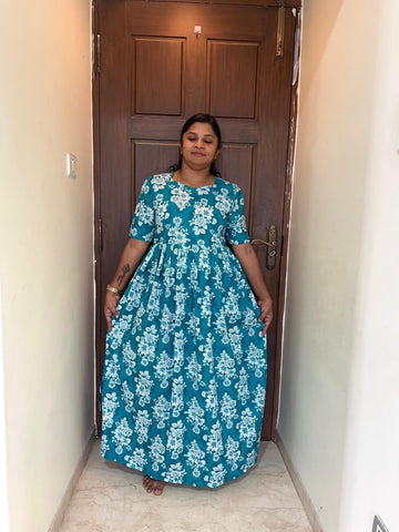 MFS 467 Height Peacock maxi frock YY1