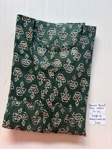 AASBP 516 Peacock Pleats Zip Nighty BP CPS