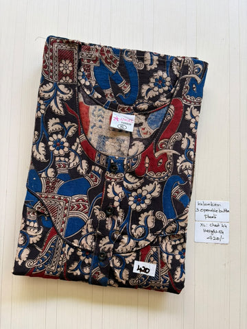 AASBP 224 Peacock Pleats Kalamkari Nighty BP CPS