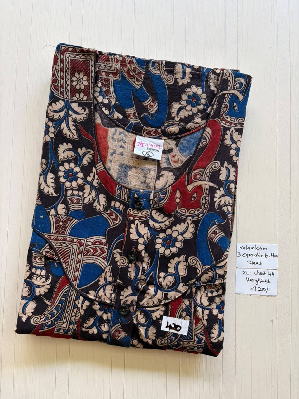 AASBP 224 Peacock Pleats Kalamkari Nighty BP CPS