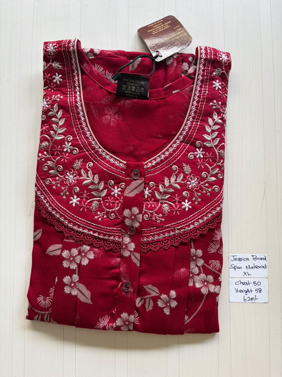 CJS 523 Height Jessica Pleats Spun Nighty 550