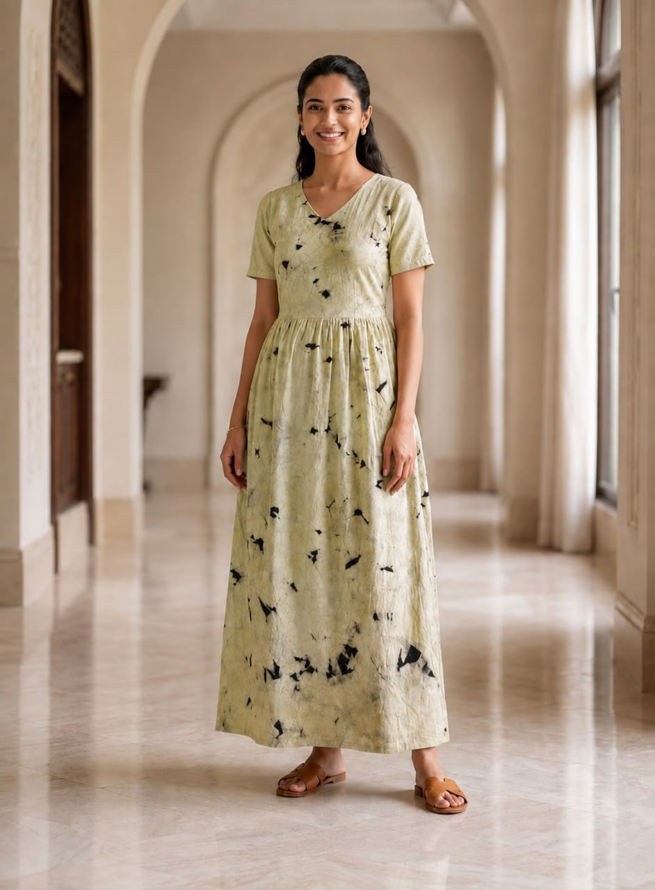 MFS 243 Peacock maxi frock YY1