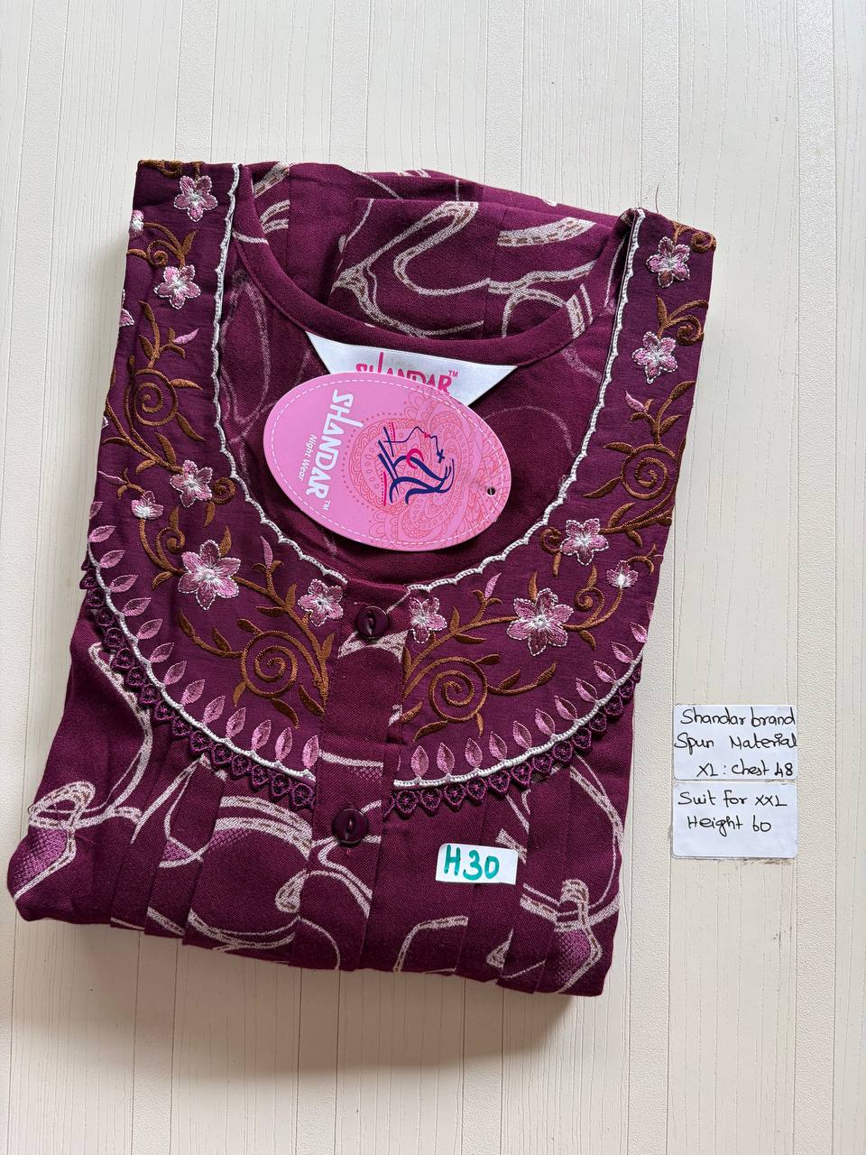 css 650 Shandar Spun nighty