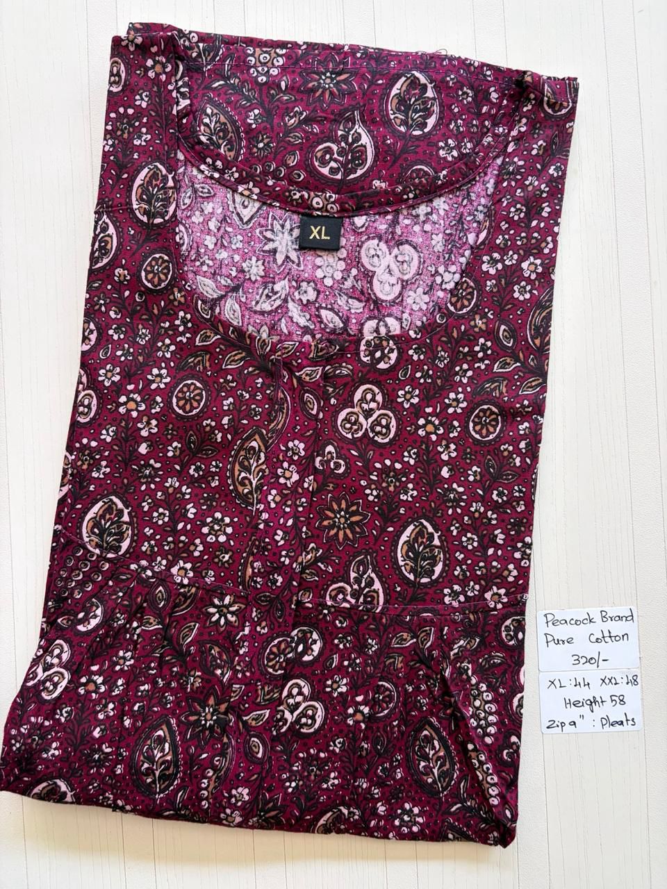 AAS0602 Height Peacock Pleats Zip