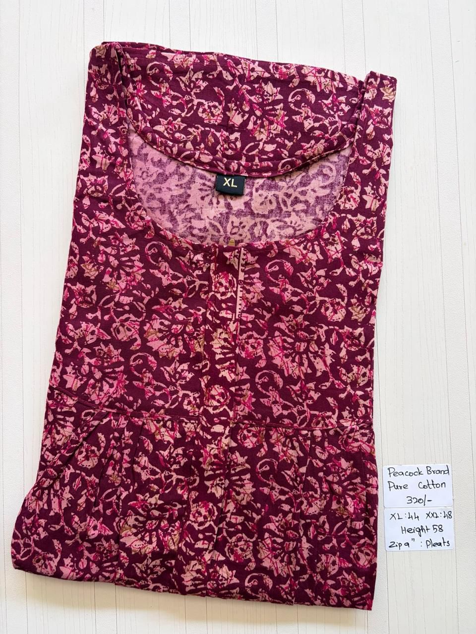 AAS0605 Height Peacock Pleats Zip