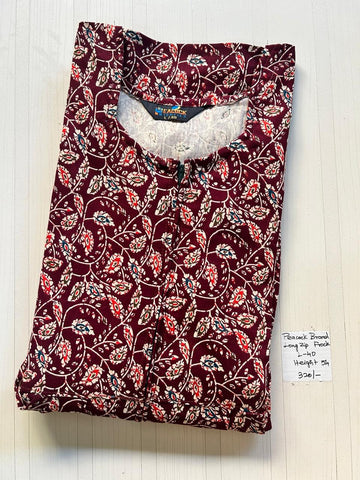 AAS1502 Peacock Long Zip Frock