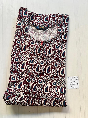 AAS1505 Peacock Long Zip Frock