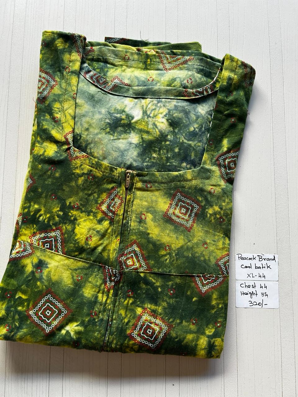 AAS1228 Peacock Pleats Zip Batik