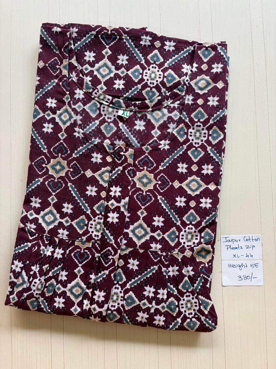 AAS1220 Peacock Pleats Zip