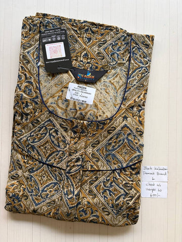 AKS003 #1 Height Block Kalamkari peacock Pleats zip