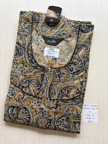 AKS007 #2 Height Block Kalamkari peacock Pleats zip