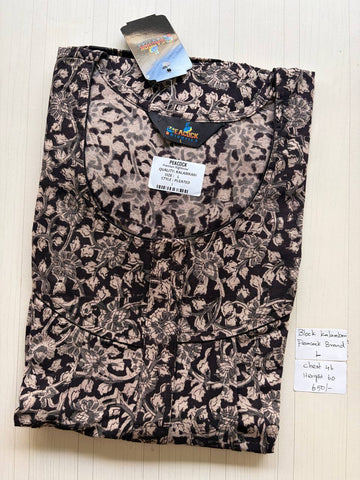 AKS015 #4 Height Block Kalamkari peacock Pleats zip