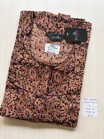 AKS029 #10 Height Block Kalamkari peacock Pleats zip