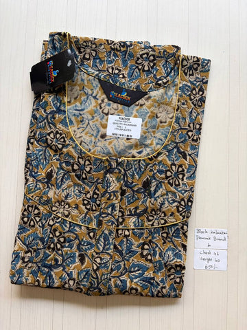 AKS010 #3 Height Block Kalamkari peacock Pleats zip