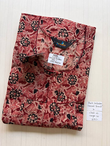 AKS010 #3 Height Block Kalamkari peacock Pleats zip