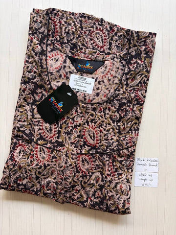 AKS029 #10 Height Block Kalamkari peacock Pleats zip
