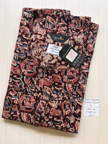 AKS020 #18 Height Block Kalamkari peacock Pleats zip